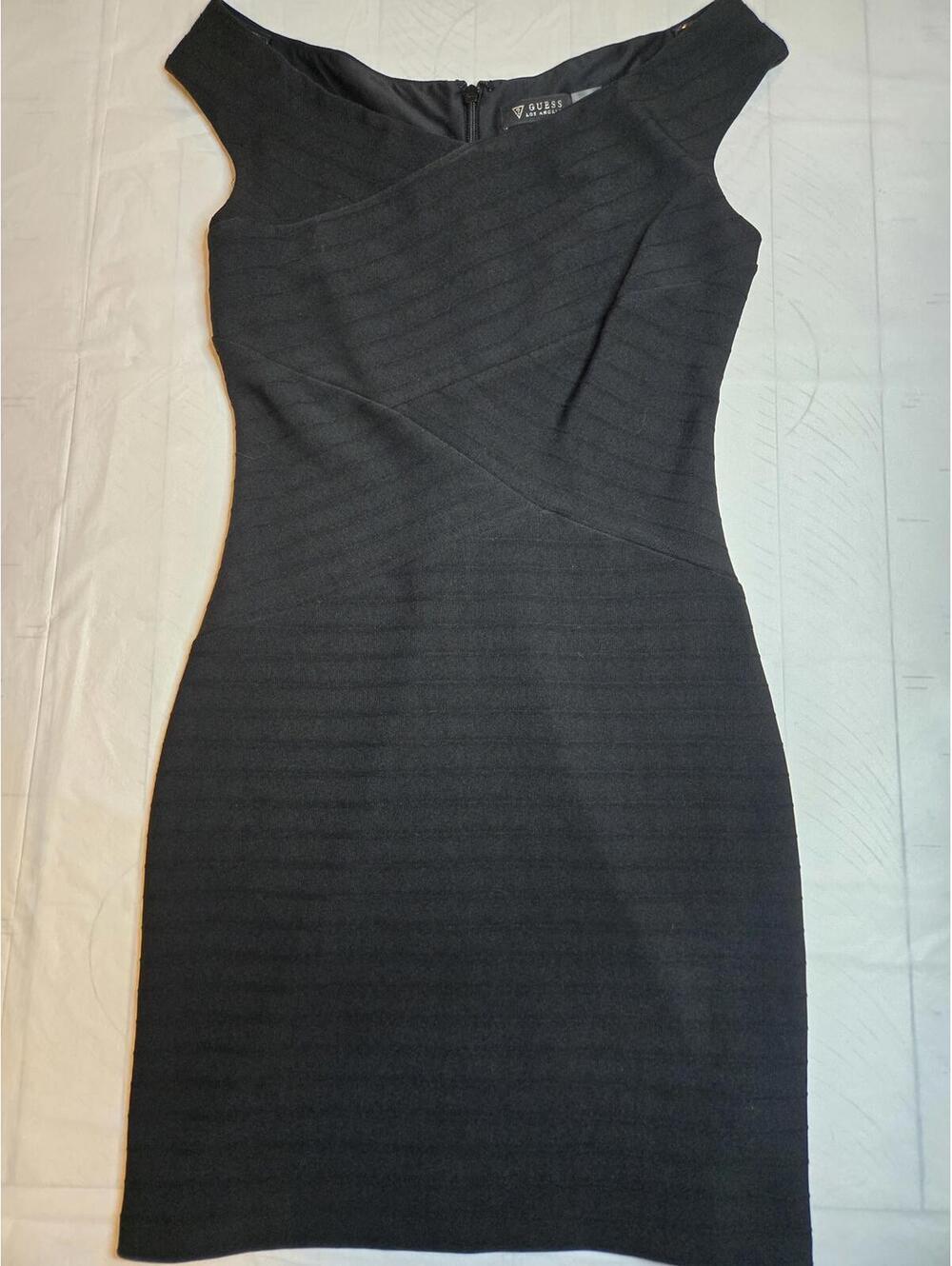 Guess Black Off-Shoulder Bodycon Dress Size 10
